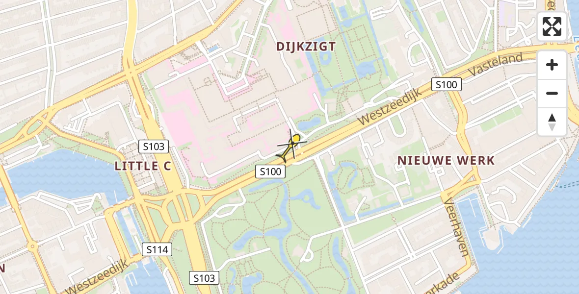 Routekaart van de vlucht: Lifeliner 2 naar Erasmus MC