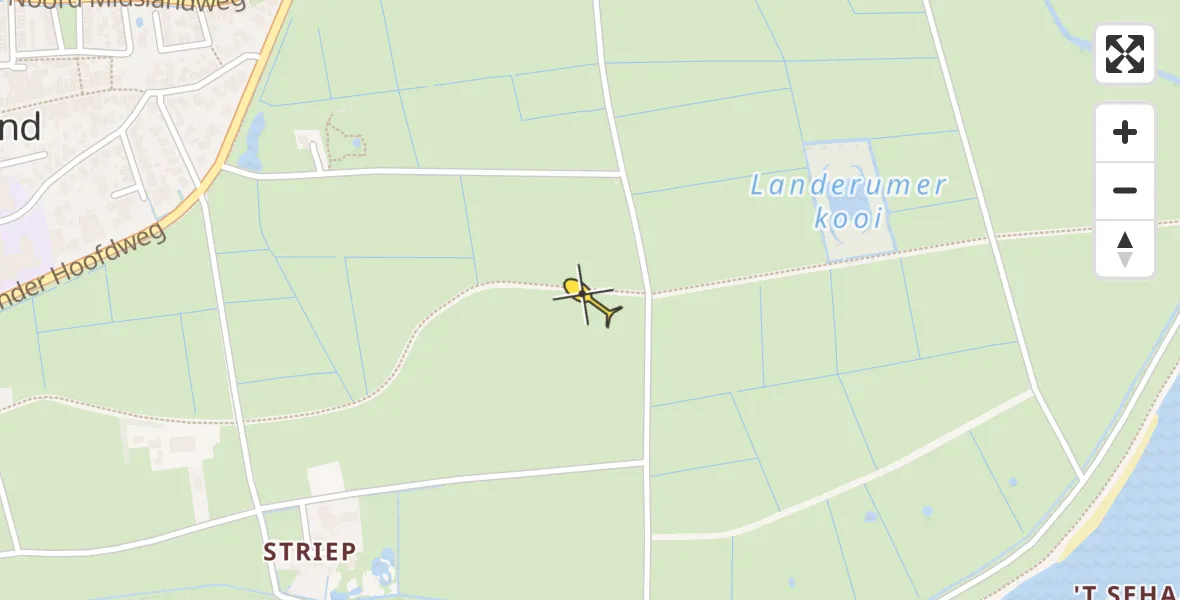 Routekaart van de vlucht: Ambulancehelikopter naar Striep