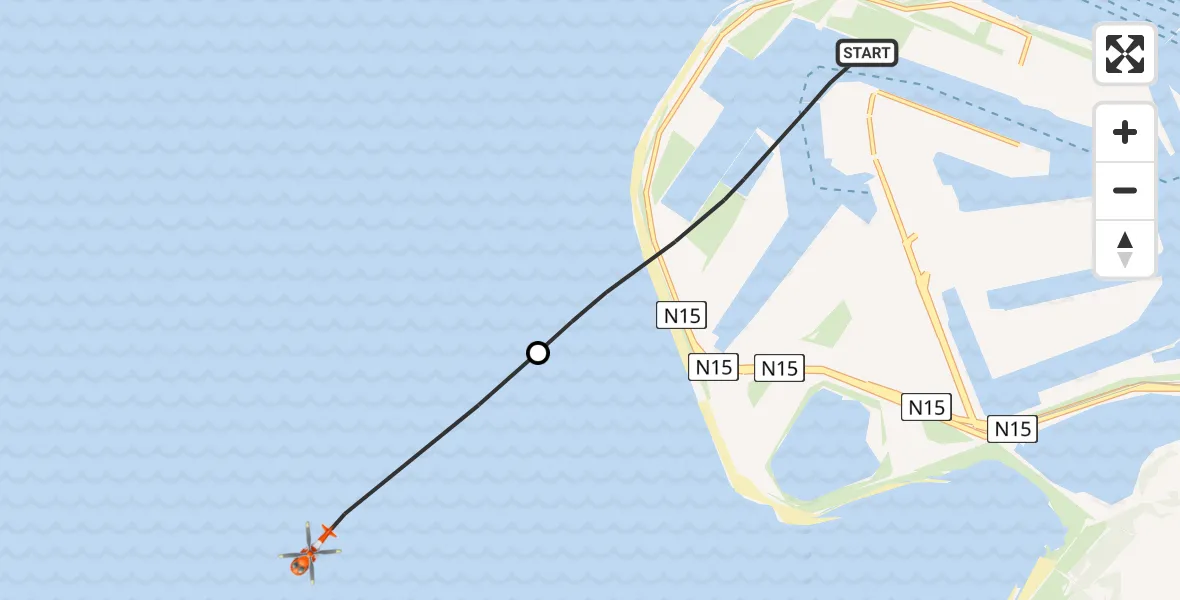 Vluchtroute Kustwachthelikopter Maasvlakte - , 27 maart 2024, 10:14