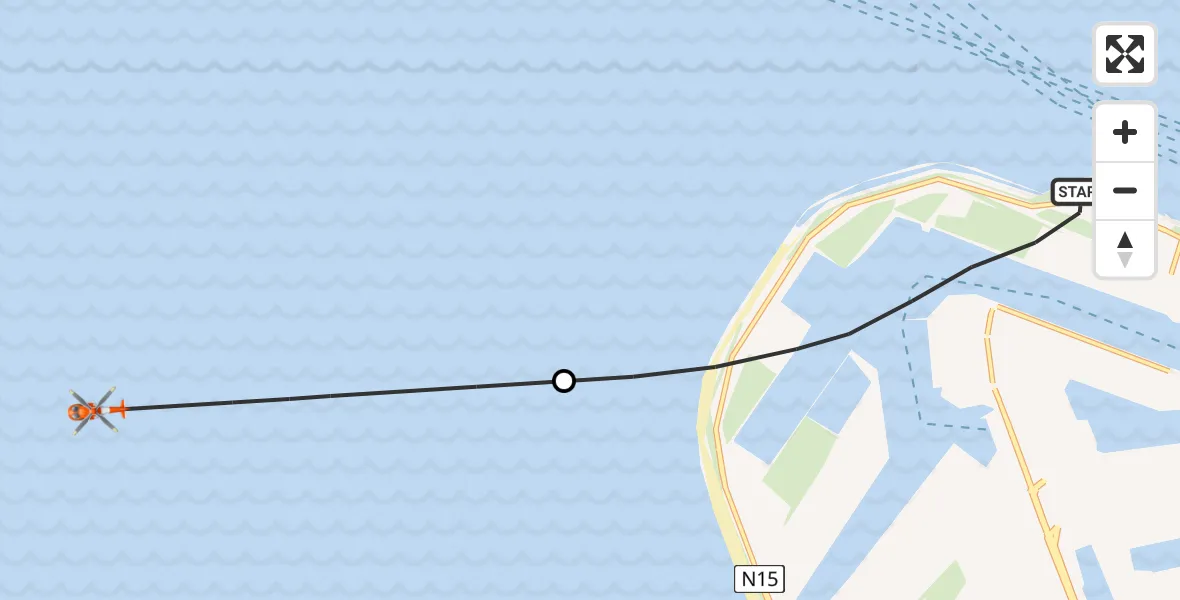 Vluchtroute Kustwachthelikopter Maasvlakte - , 27 maart 2024, 13:19