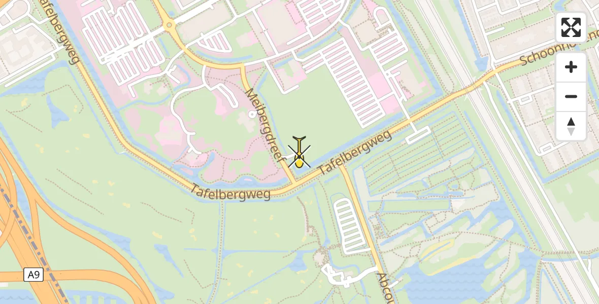 Vluchtroute Traumahelikopter van Academisch Medisch Centrum (AMC) naar Academisch Medisch Centrum (AMC)