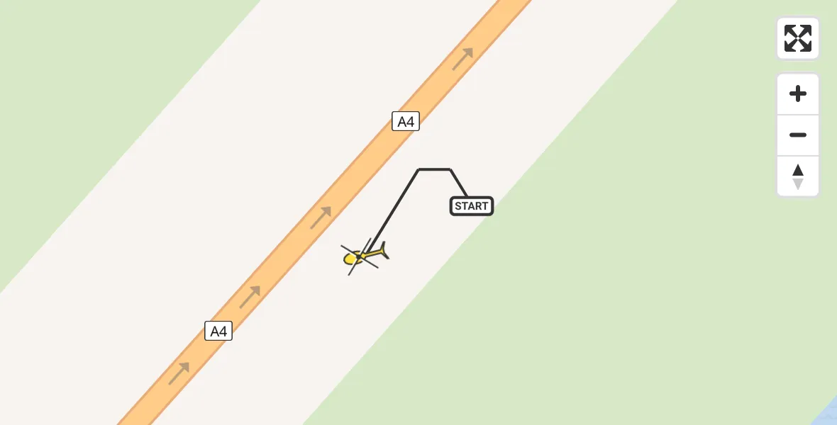 Routekaart van de vlucht: Traumahelikopter naar Weteringbrug