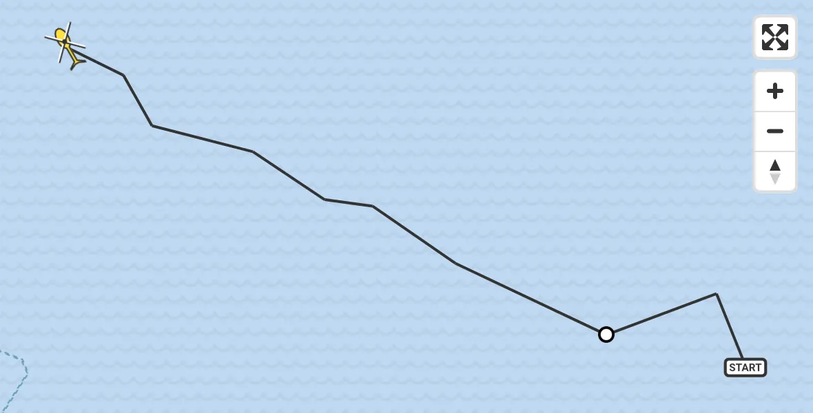 Routekaart van de vlucht: Ambulancehelikopter naar Formerum, Oosterom