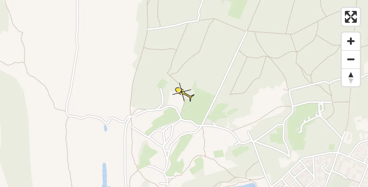 Routekaart van de vlucht: Ambulancehelikopter naar West-Terschelling