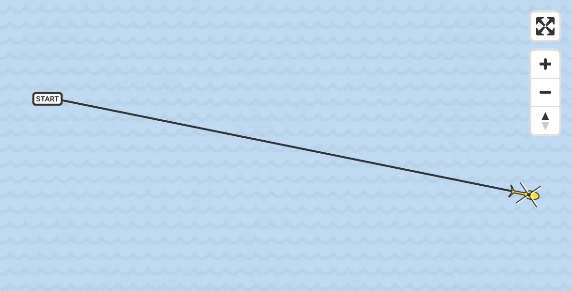 Routekaart van de vlucht: Ambulancehelikopter naar Oosterend