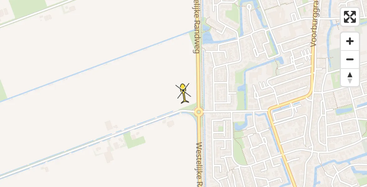 Routekaart van de vlucht: Traumahelikopter naar Zuid-Scharwoude