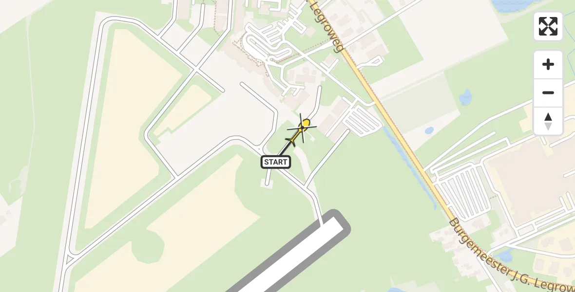 Routekaart van de vlucht: Lifeliner 4 naar Groningen Airport Eelde, Machlaan