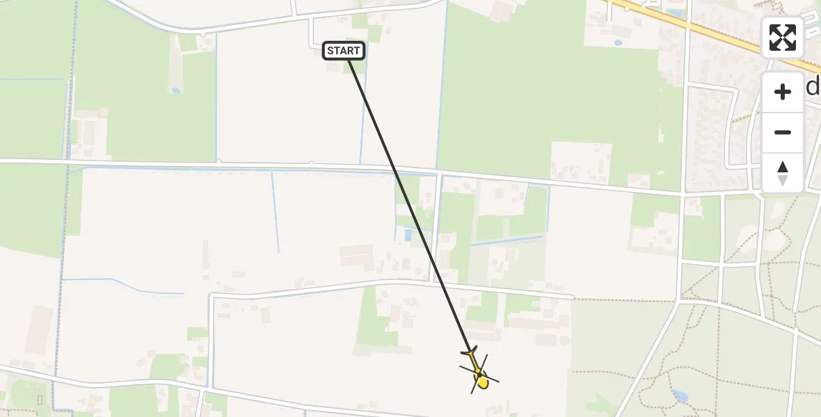 Routekaart van de vlucht: Traumahelikopter naar Odiliapeel, Oosterheidestraat