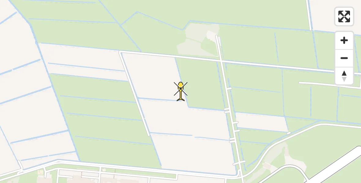 Vluchtroute Ambulancehelikopter van Vliegbasis Leeuwarden naar Vliegbasis Leeuwarden