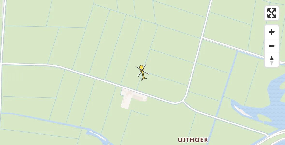 Routekaart van de vlucht: Ambulancehelikopter naar Ballum