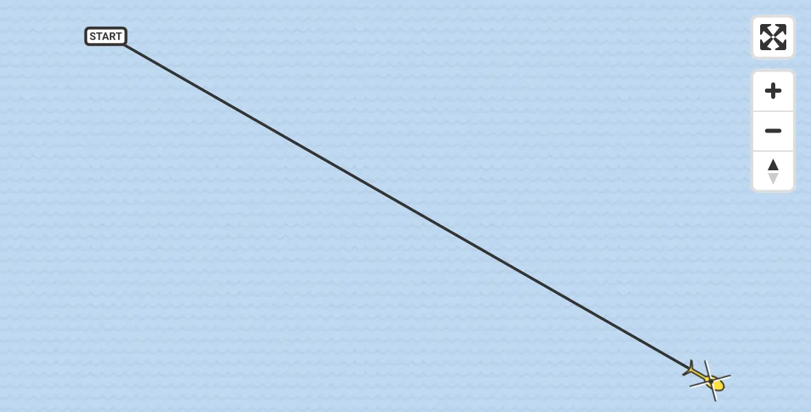 Routekaart van de vlucht: Ambulancehelikopter naar Oosterend