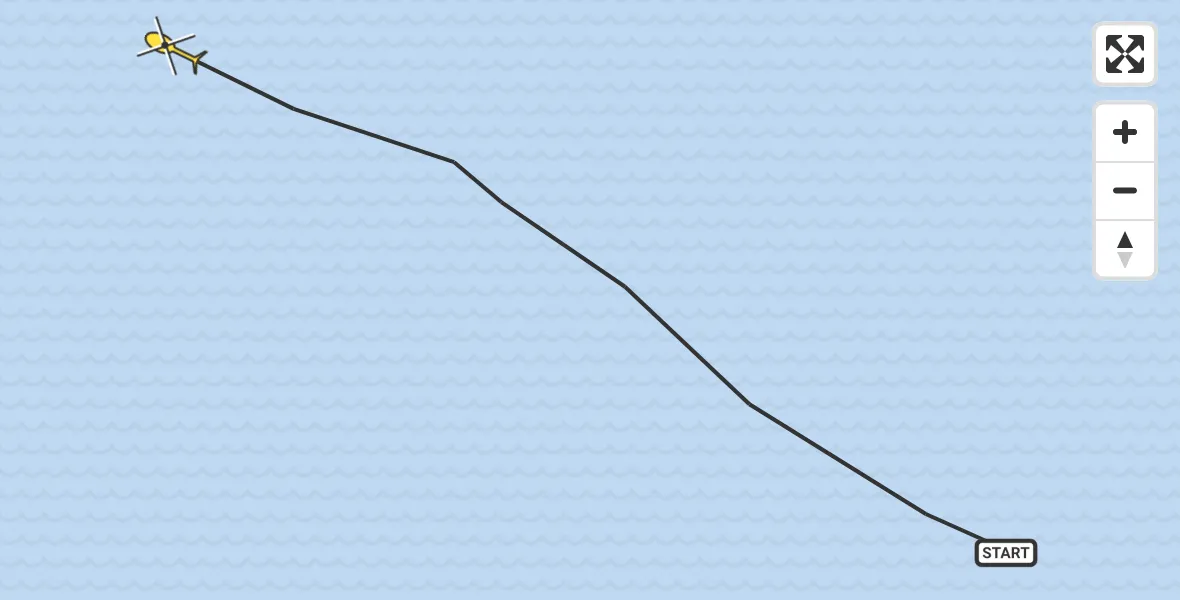 Routekaart van de vlucht: Ambulanceheli naar Oosterend