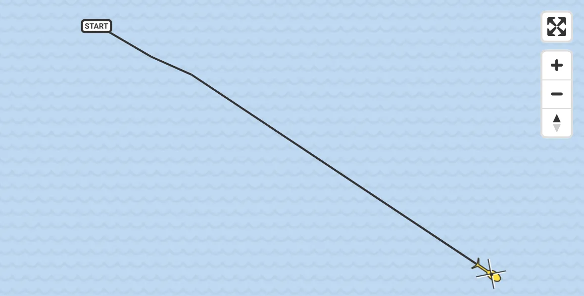 Routekaart van de vlucht: Ambulancehelikopter naar Oosterend