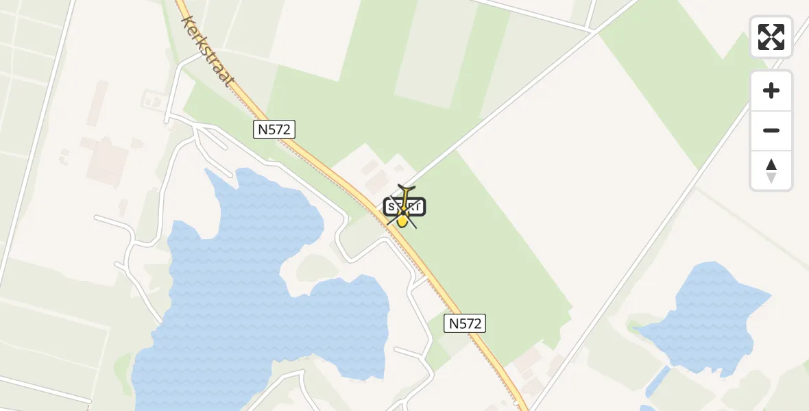 Routekaart van de vlucht: Traumahelikopter naar Koningsbosch, Frenkensweg