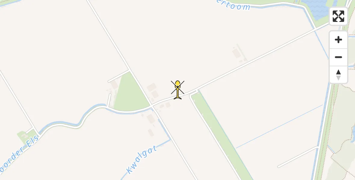 Routekaart van de vlucht: Traumahelikopter naar Dordrecht