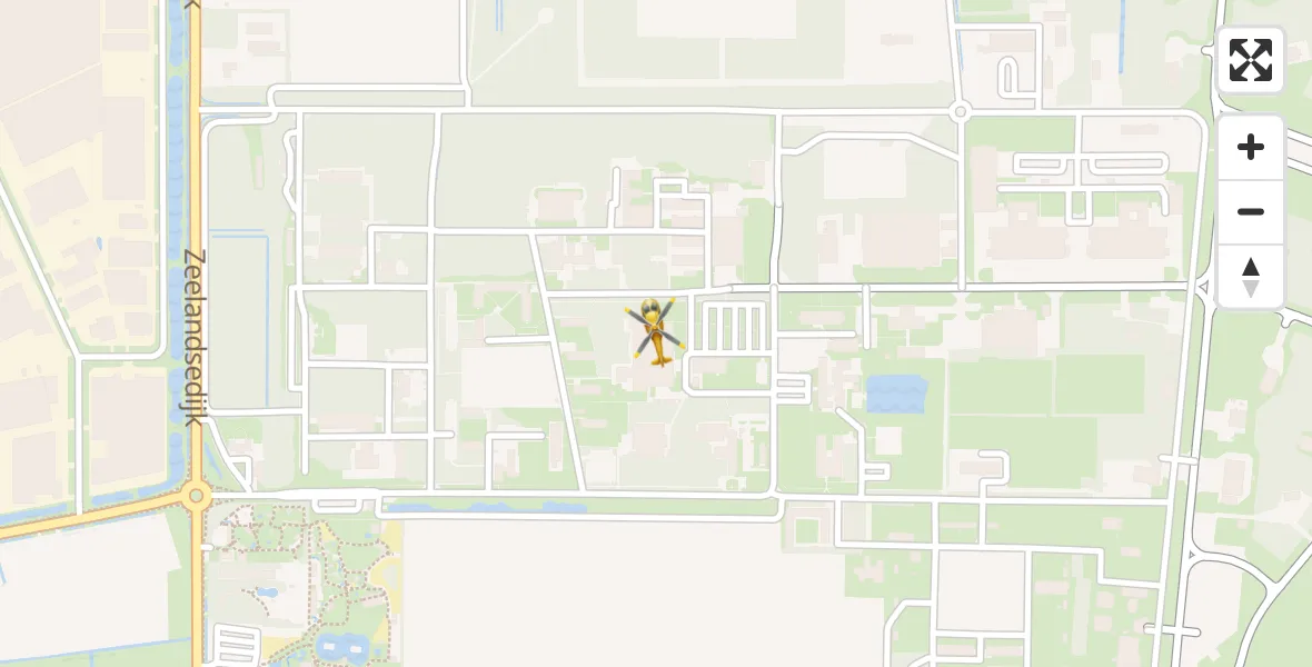 Vluchtroute Traumahelikopter van Vliegbasis Volkel naar Vliegbasis Volkel