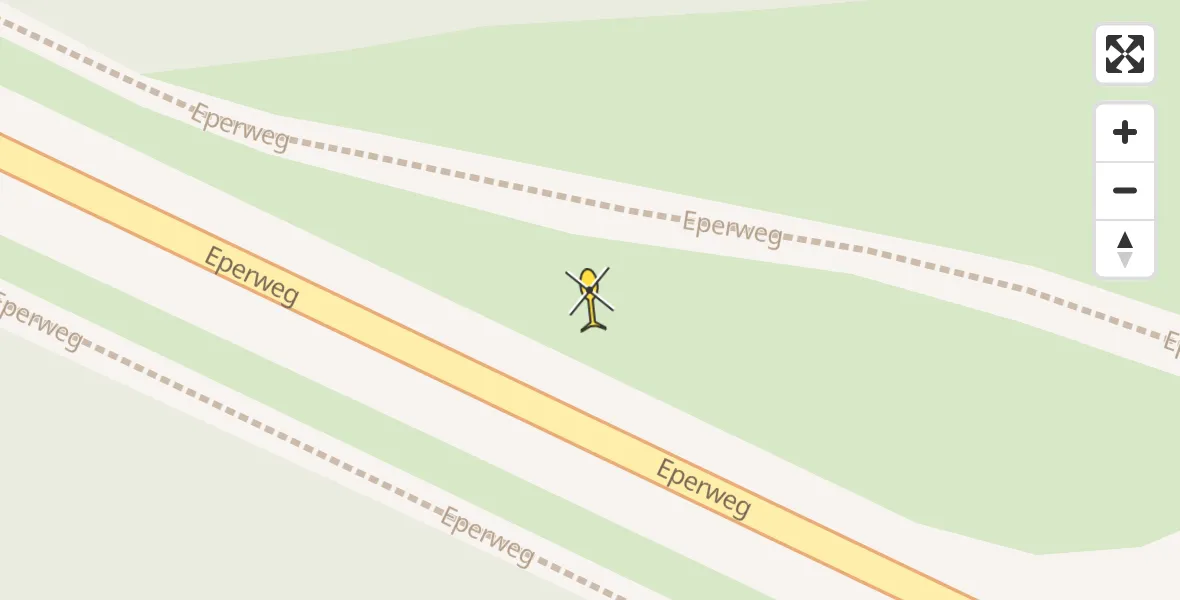 Routekaart van de vlucht: Politiehelikopter naar Nunspeet