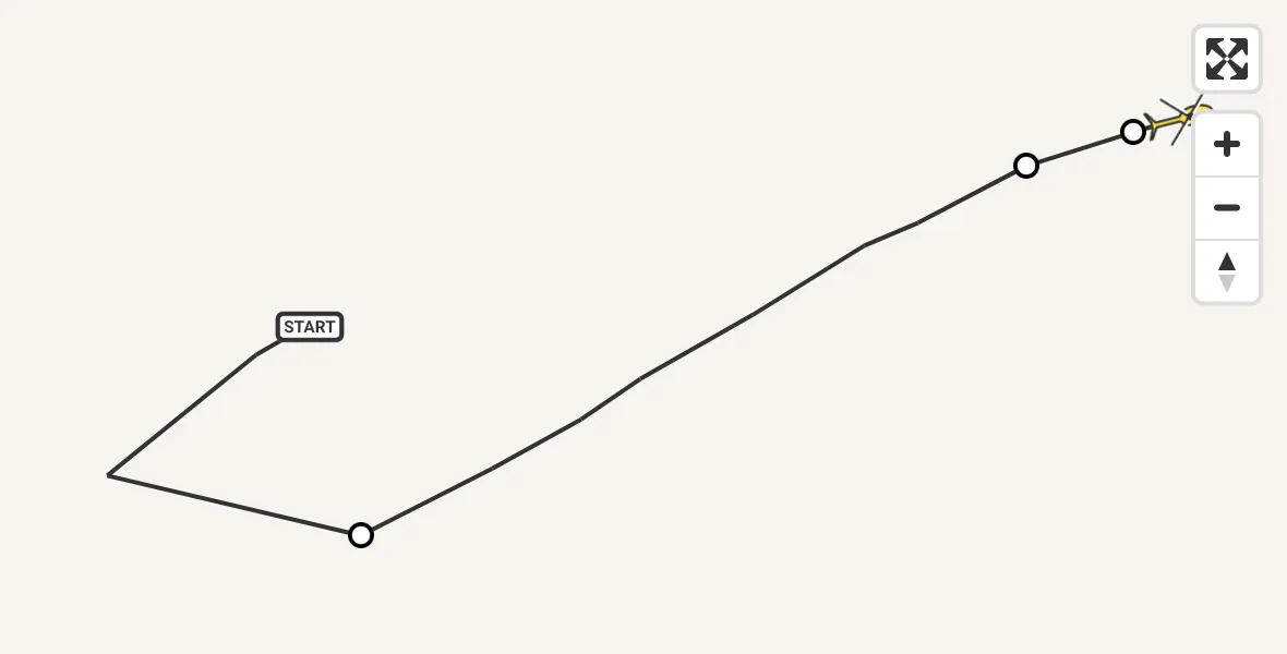 Routekaart van de vlucht: Ambulancehelikopter naar 