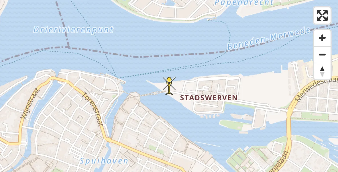 Routekaart van de vlucht: Traumahelikopter naar Dordrecht