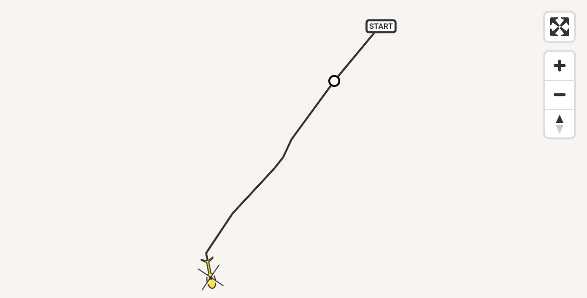 Routekaart van de vlucht: Ambulancehelikopter naar 