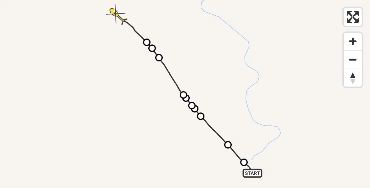 Routekaart van de vlucht: Ambulancehelikopter naar 