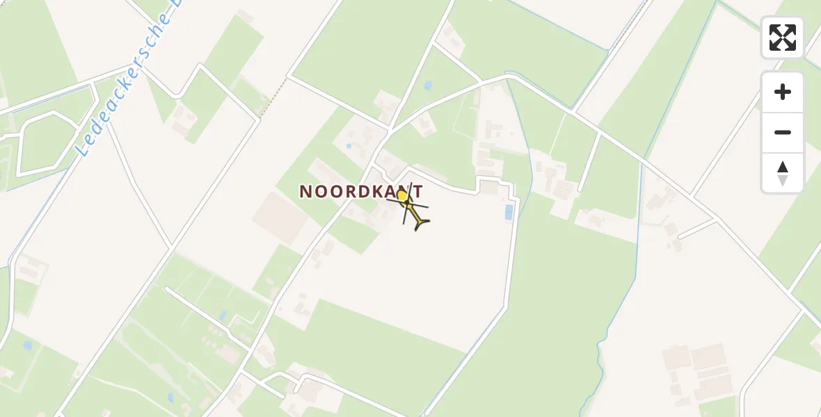 Routekaart van de vlucht: Ambulanceheli naar Sint Anthonis