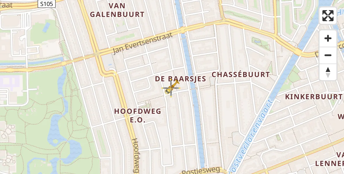 Vluchtroute Traumahelikopter Amsterdam - Amsterdam, 04 april 2024, 07:43