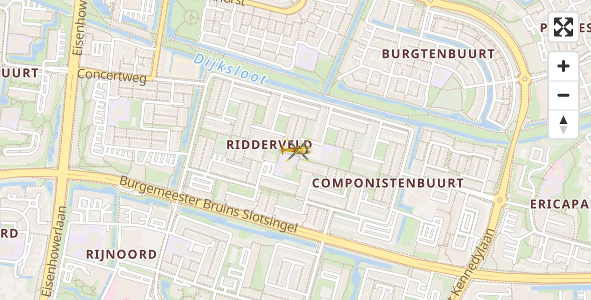 Vluchtroute Traumahelikopter Alphen aan den Rijn - Alphen aan den Rijn, 04 april 2024, 09:52
