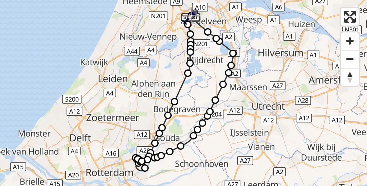 Vluchtroute Politiehelikopter Schiphol - Schiphol, 04 april 2024, 16:18