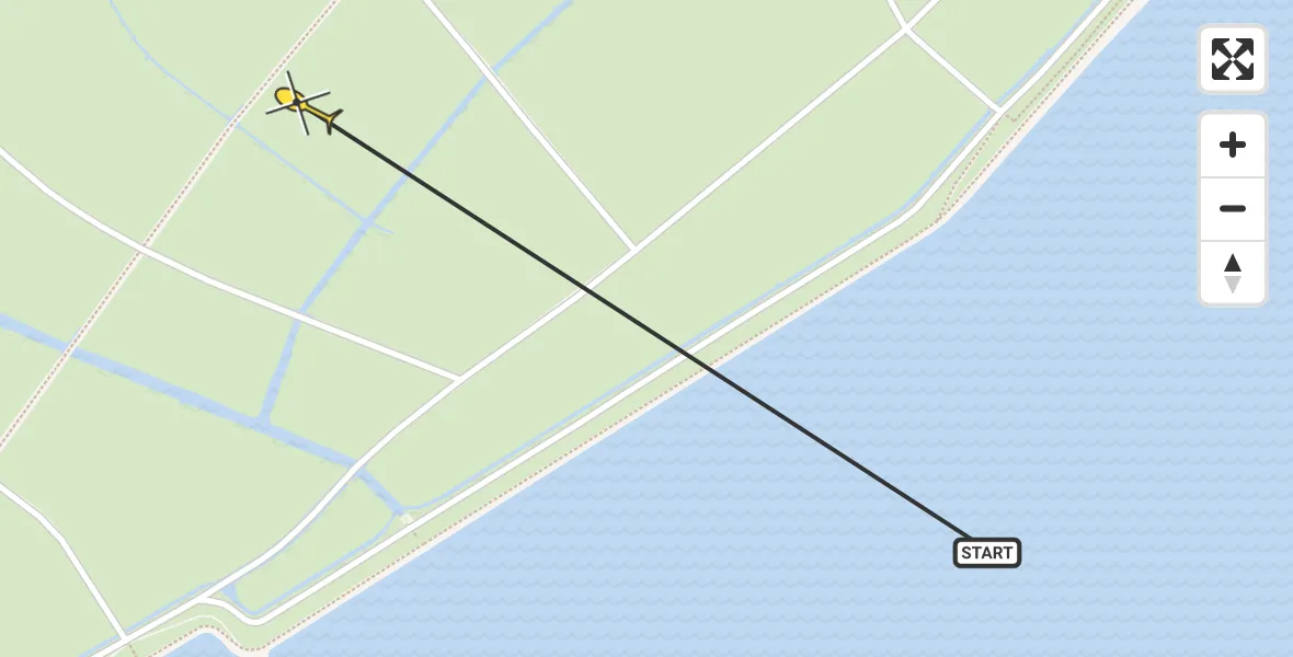 Routekaart van de vlucht: Ambulancehelikopter naar Hoorn, Tordelenweg