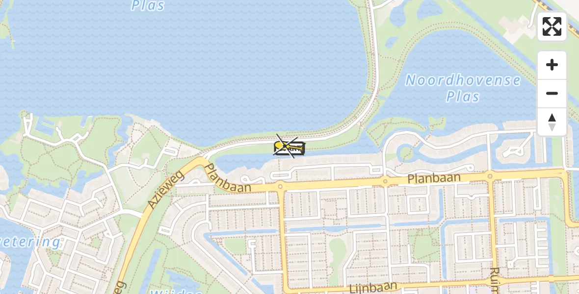 Routekaart van de vlucht: Lifeliner 2 naar Zoetermeer, Langelandpad