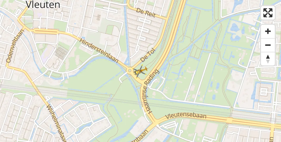 Vluchtroute Traumahelikopter Vleuten - Vleuten, 04 april 2024, 23:17