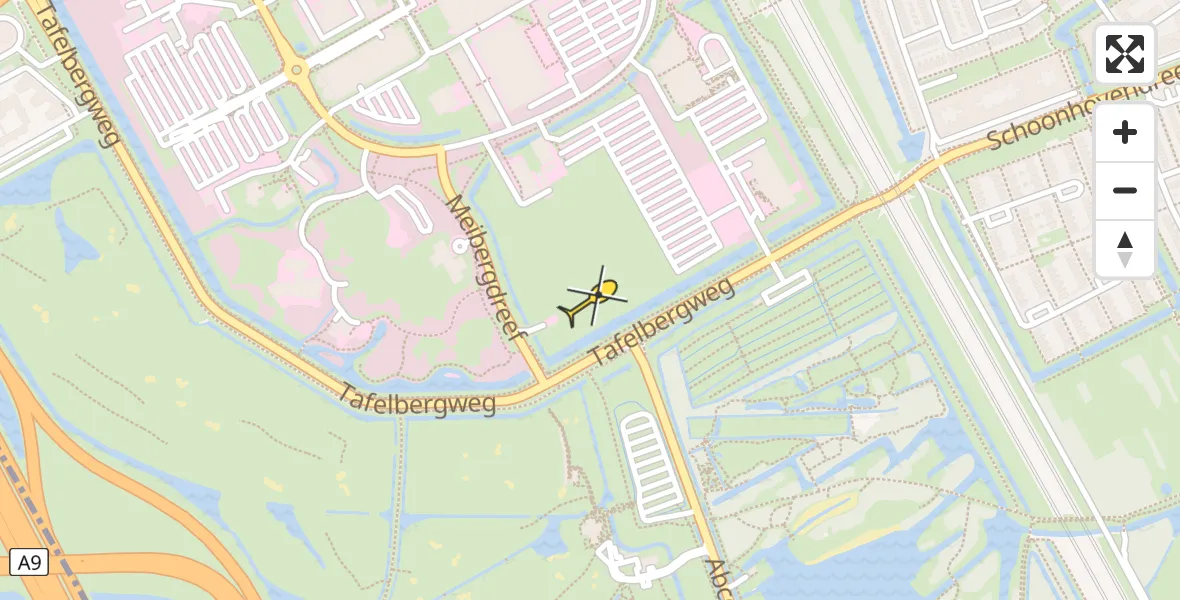 Vluchtroute Traumahelikopter van Academisch Medisch Centrum (AMC) naar Academisch Medisch Centrum (AMC)