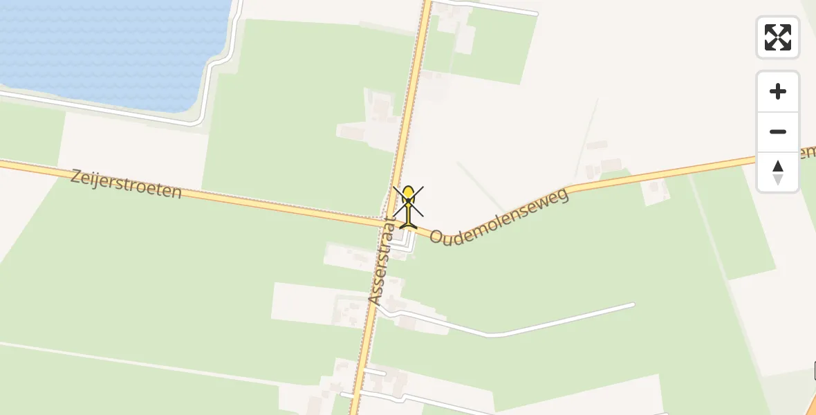 Routekaart van de vlucht: Traumahelikopter naar Ubbena