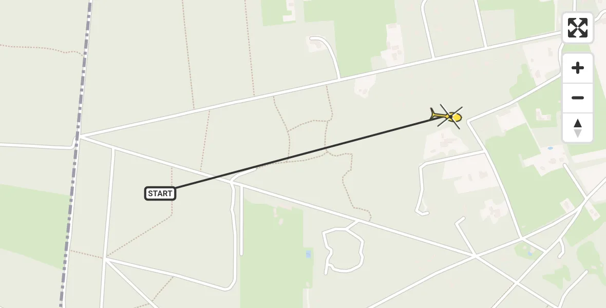 Routekaart van de vlucht: Politiehelikopter naar Garderen, Waterschap Vallei en Veluwe