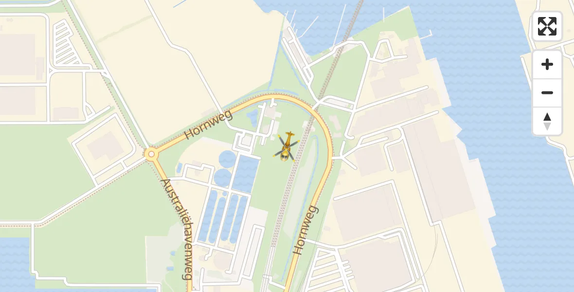 Vluchtroute Traumahelikopter van Amsterdam Heliport naar Amsterdam Heliport