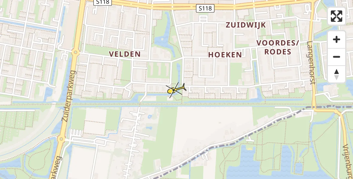 Routekaart van de vlucht: Lifeliner 2 naar Rotterdam