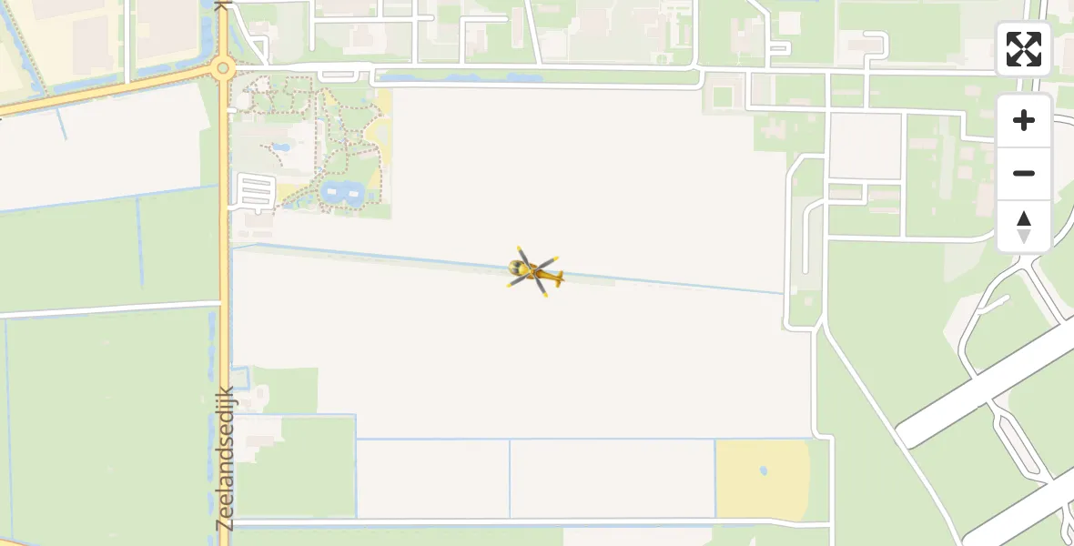 Vluchtroute Traumahelikopter van Vliegbasis Volkel naar Vliegbasis Volkel