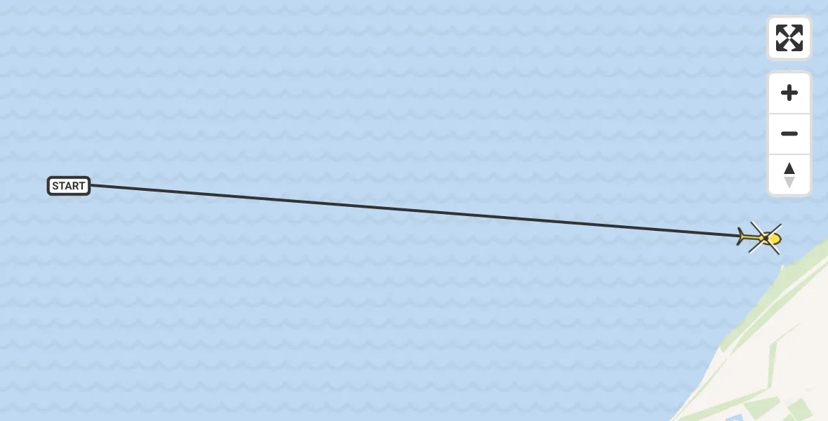Routekaart van de vlucht: Ambulancehelikopter naar St.-Annaparochie, Sedyk
