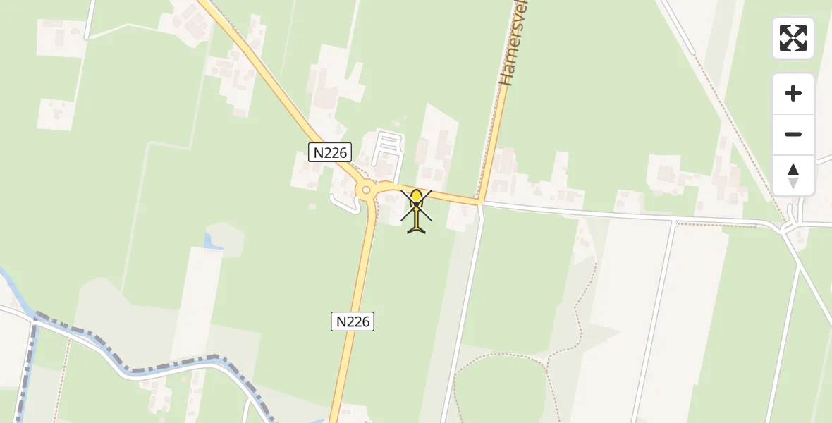 Routekaart van de vlucht: Traumahelikopter naar Leusden