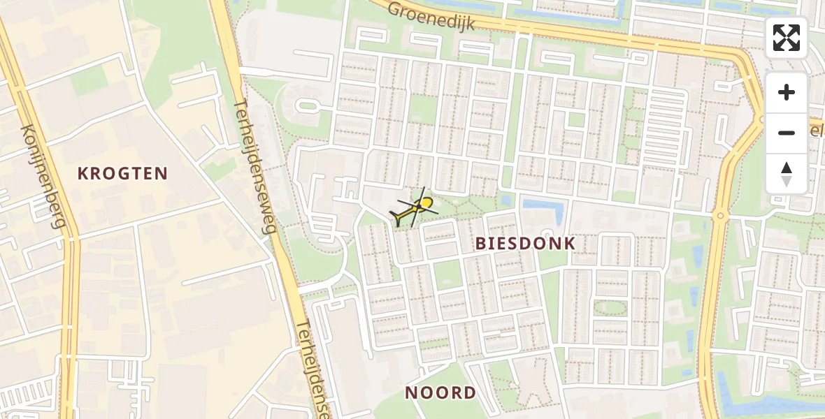 Routekaart van de vlucht: Traumahelikopter naar Breda