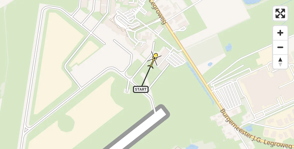 Routekaart van de vlucht: Lifeliner 4 naar Groningen Airport Eelde, Machlaan