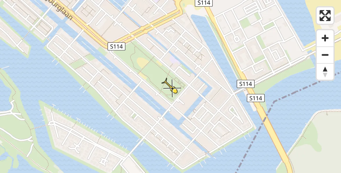 Routekaart van de vlucht: Lifeliner 1 naar Amsterdam