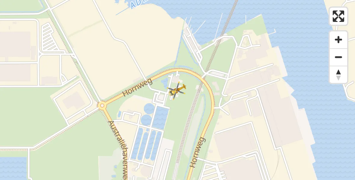 Vluchtroute Traumahelikopter van Amsterdam Heliport naar Amsterdam Heliport
