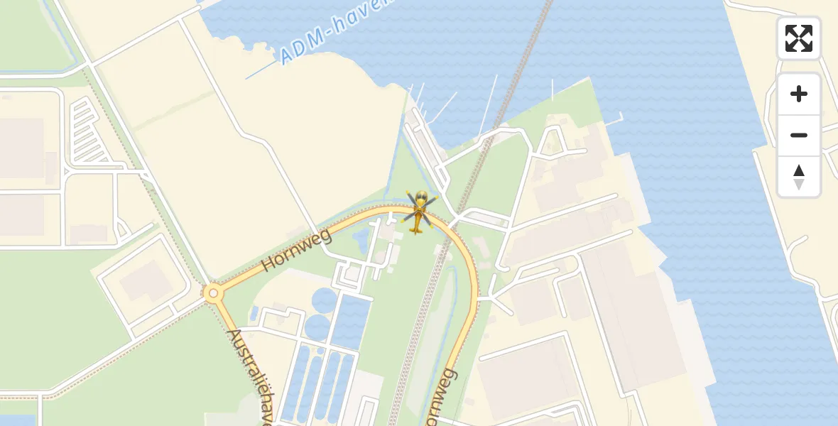 Vluchtroute Traumahelikopter van Amsterdam Heliport naar Amsterdam Heliport