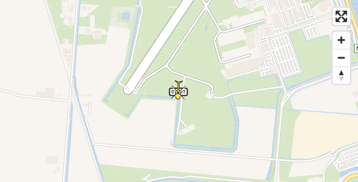 Vluchtroute  van Vliegveld De Kooy naar Vliegveld De Kooy