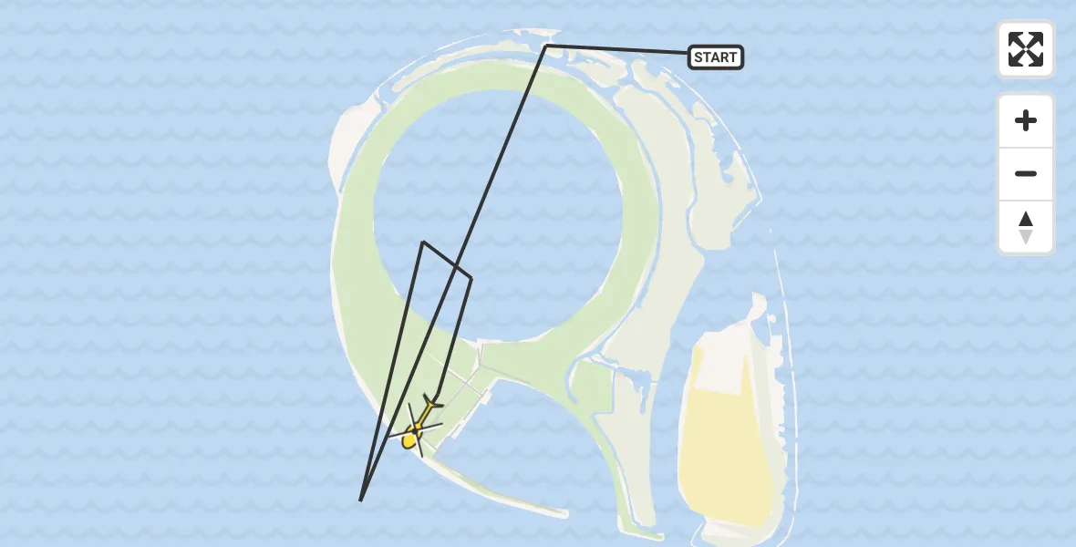 Routekaart van de vlucht: Politiehelikopter naar Dronten, IJsseloog