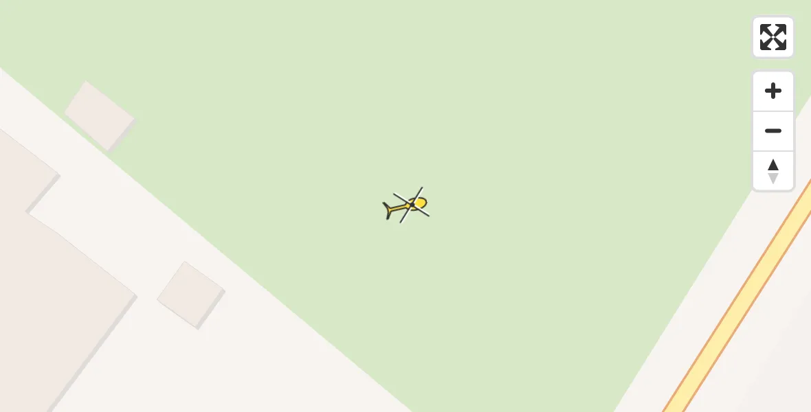 Vluchtroute Traumahelikopter van Benthuizen naar Benthuizen