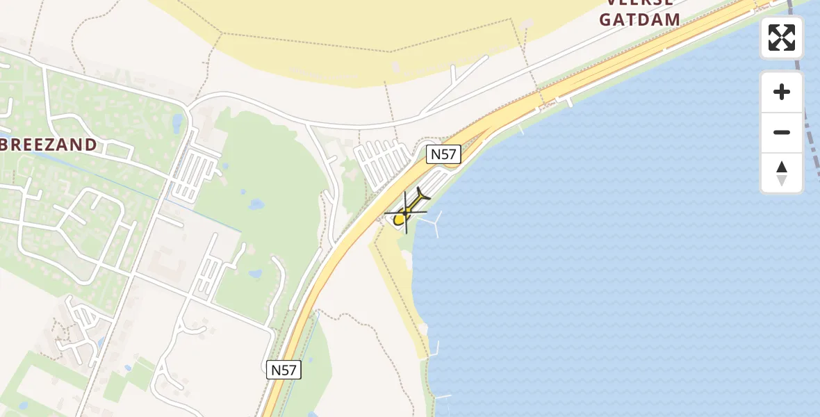 Routekaart van de vlucht: Traumahelikopter naar Vrouwenpolder