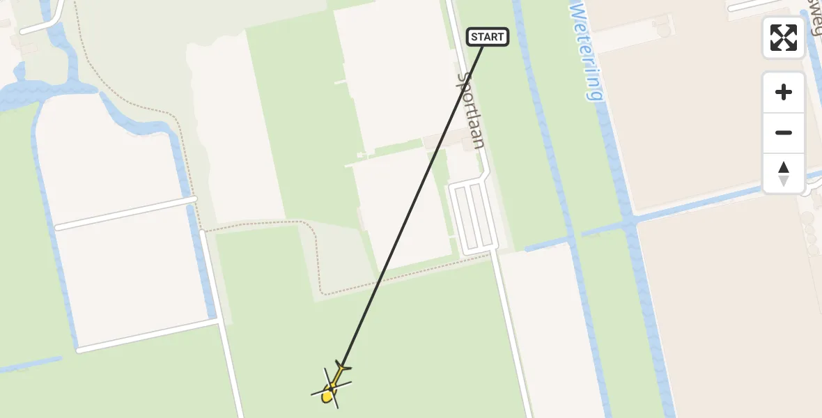 Routekaart van de vlucht: Politiehelikopter naar Harmelen, Kasteellaan